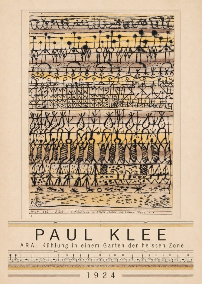 Paul Klee Ara. Kühlung in Einem Garten Der Heissen Zone No1 - Affiche