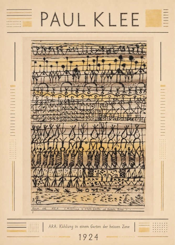 Paul Klee Ara. Kühlung in Einem Garten Der Heissen Zone No2 - Affiche