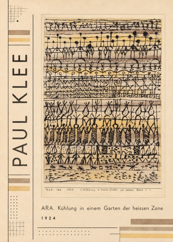 Paul Klee Ara. Kühlung in Einem Garten Der Heissen Zone No3 - Affiche