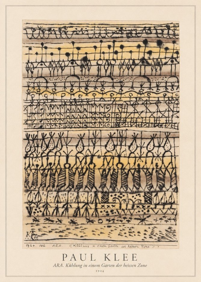 Paul Klee Ara. Kühlung in Einem Garten Der Heissen Zone No4 - Affiche
