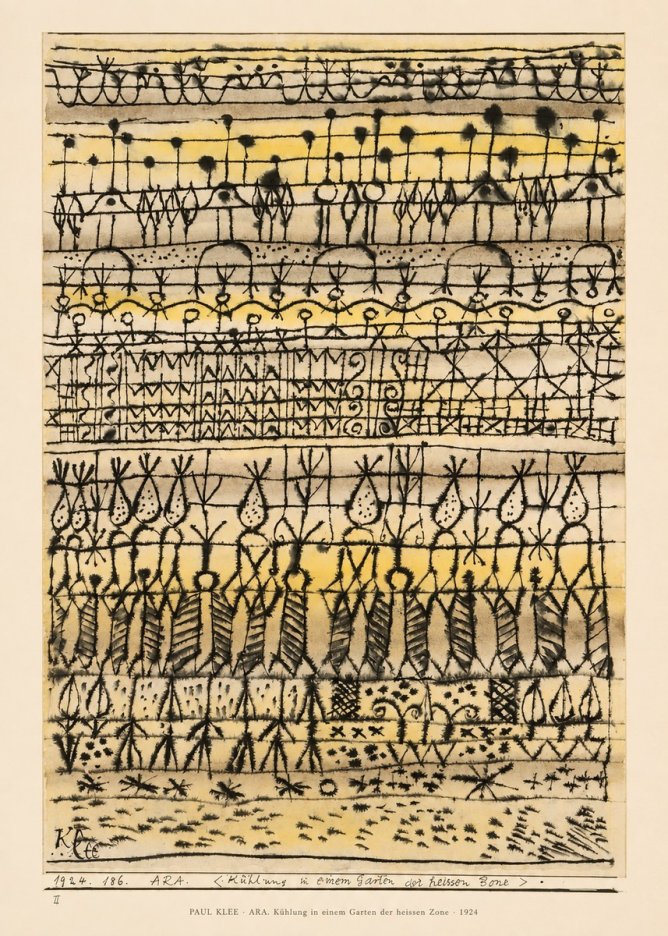 Paul Klee Ara. Kühlung in Einem Garten Der Heissen Zone No6 - Affiche