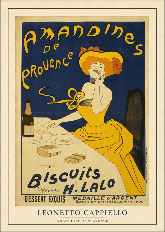 Leonetto Cappiello Amandines De Provence Biscuits H. Lalo III No4 - Affiche