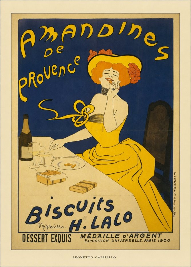 Leonetto Cappiello Amandines De Provence Biscuits H. Lalo III No6 - Affiche