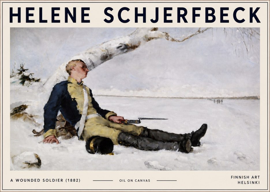 Helene Schjerfbeck A Wounded Soldier (1882) No6 - Affiche