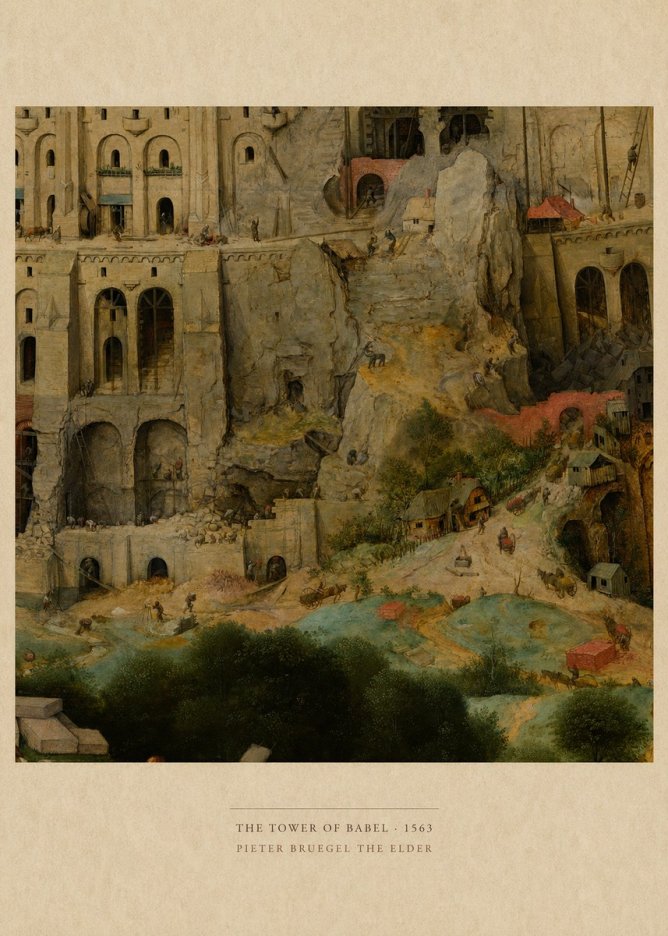 Pieter Bruegel The Tower of Babel XVII No6 - Affiche