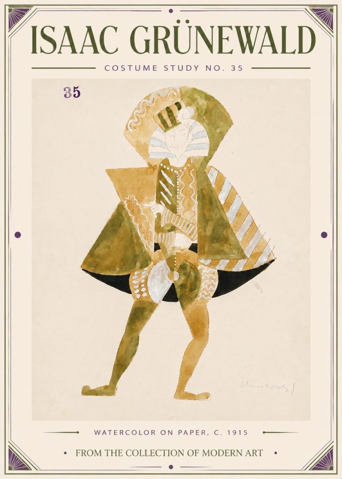 Isaac Grünewald Costume Study No. 35 No4 - Affiche