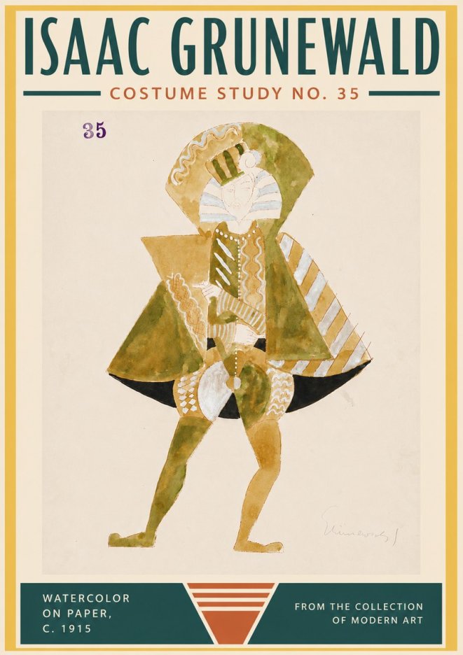 Isaac Grünewald Costume Study No. 35 No5 - Affiche