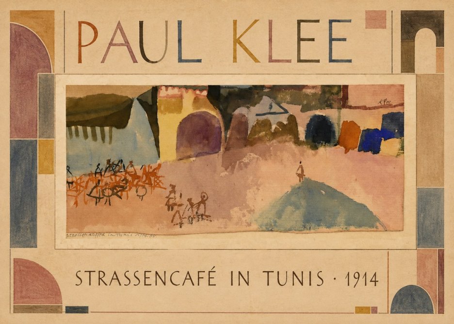 Paul Klee Strassencafé in Tunis · 1914 No1 - Affiche