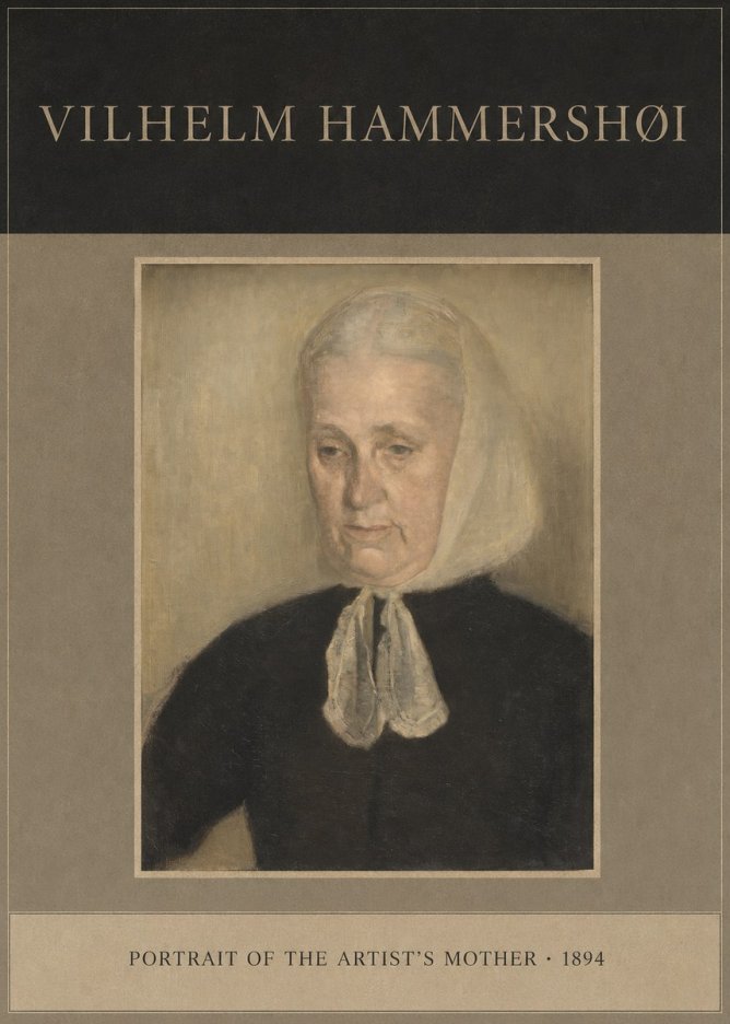 Vilhelm Hammershøi Portrait of the Artist's Mother · 1894 No4 - Affiche