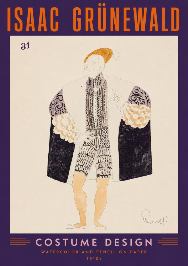 Isaac Grünewald Costume Design for Theatre No2 - Affiche