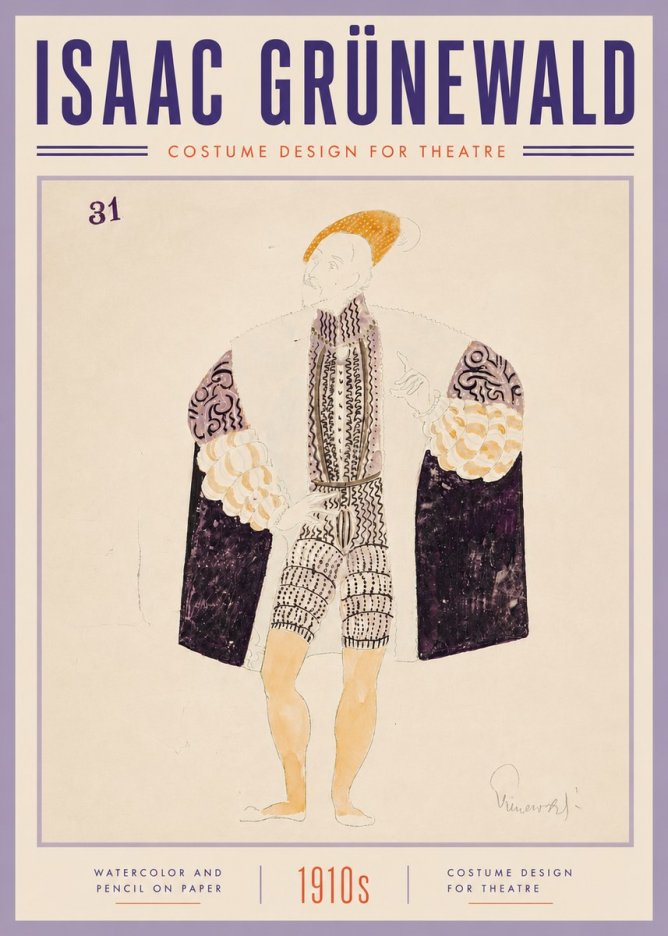 Isaac Grünewald Costume Design for Theatre No6 - Affiche
