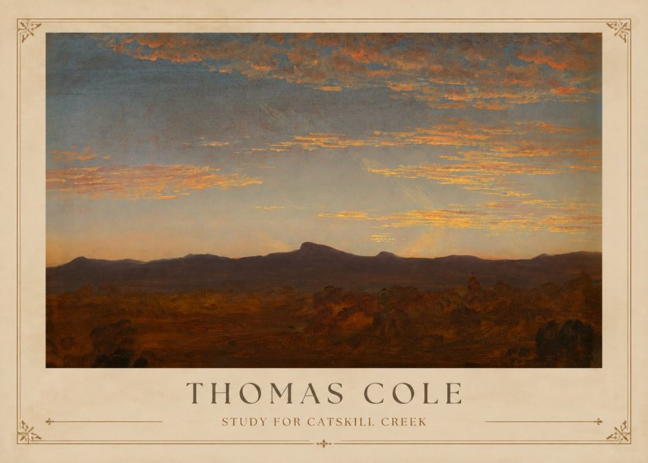 Thomas Cole Study for Catskill Creek II No1 - Affiche