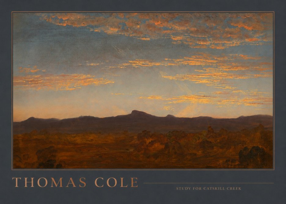 Thomas Cole Study for Catskill Creek II No2 - Affiche