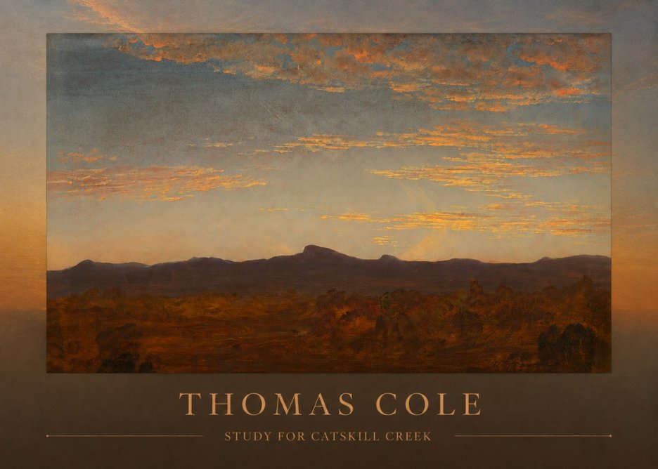 Thomas Cole Study for Catskill Creek II No3 - Affiche