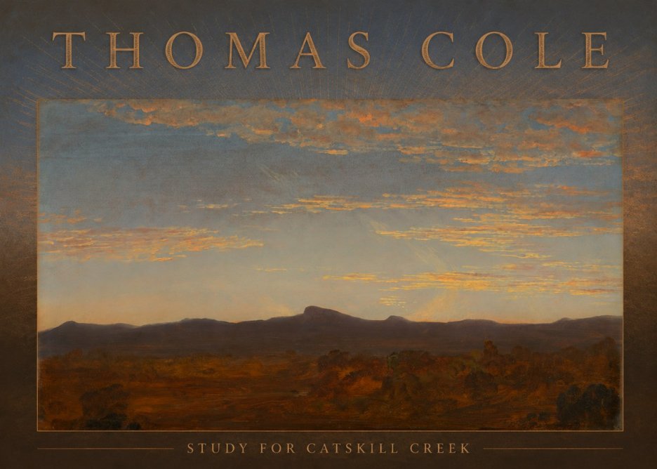 Thomas Cole Study for Catskill Creek II No6 - Affiche