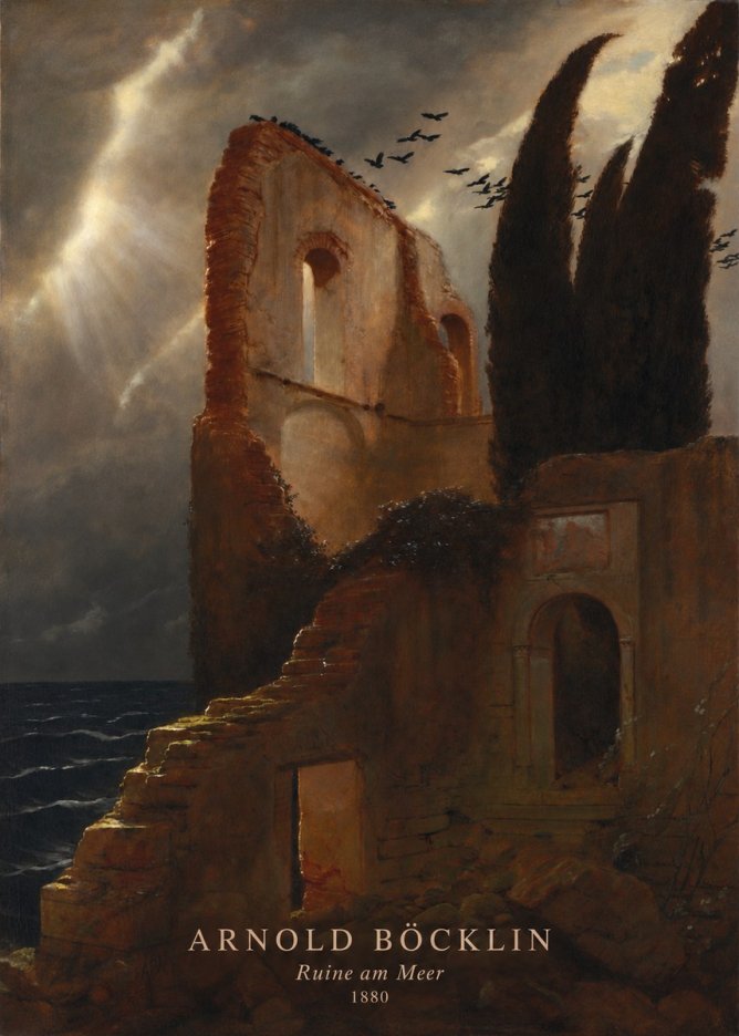 Arnold Böcklin Ruine Am Meer II No2 - Affiche