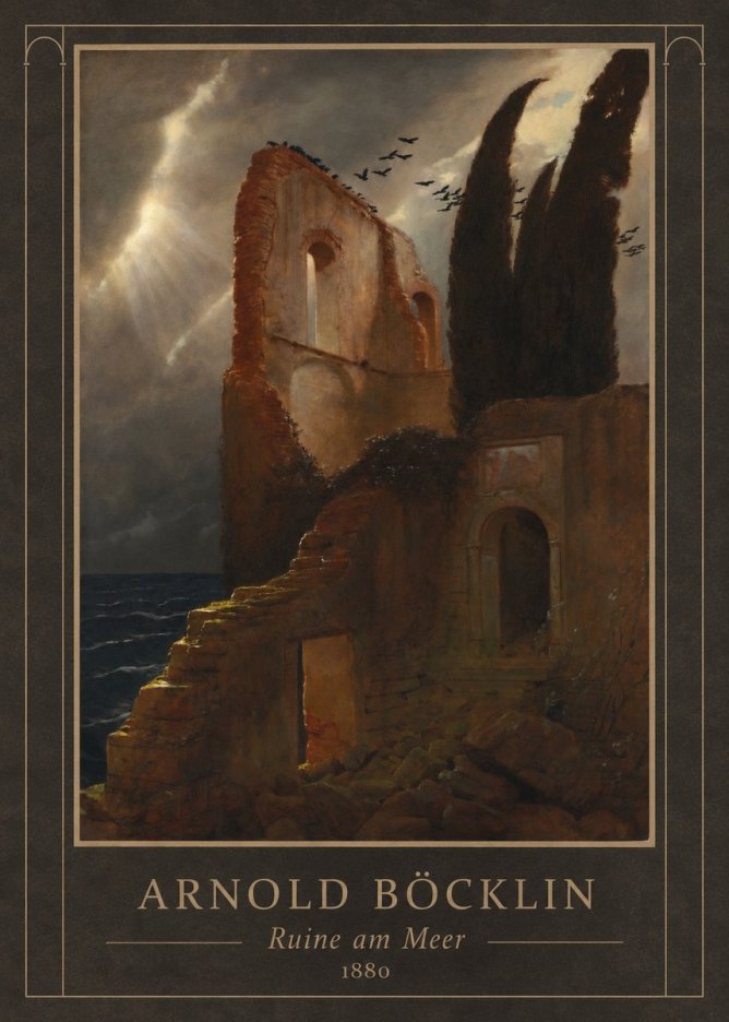 Arnold Böcklin Ruine Am Meer II No3 - Affiche