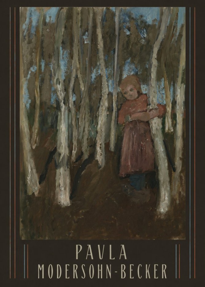 Paula Modersohn-Becker Girl in a Birch Forest No5 - Affiche