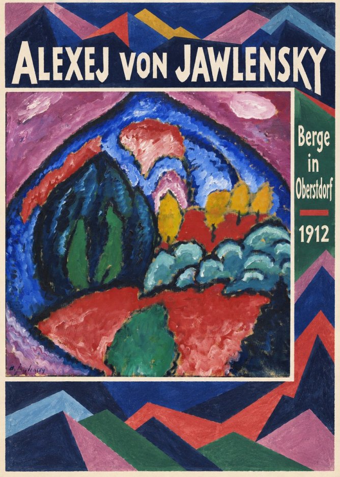 Alexej von Jawlensky Berge in Oberstdorf No2 - Affiche