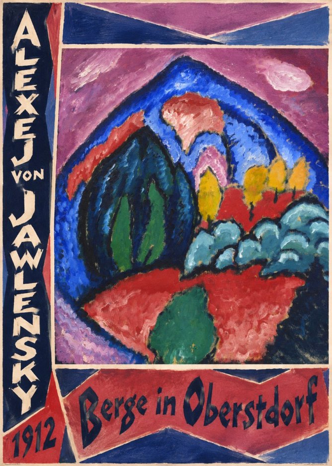 Alexej von Jawlensky Berge in Oberstdorf No4 - Affiche