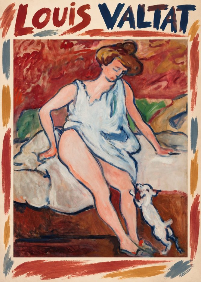 Louis Valtat Woman with a Dog No1 - Affiche