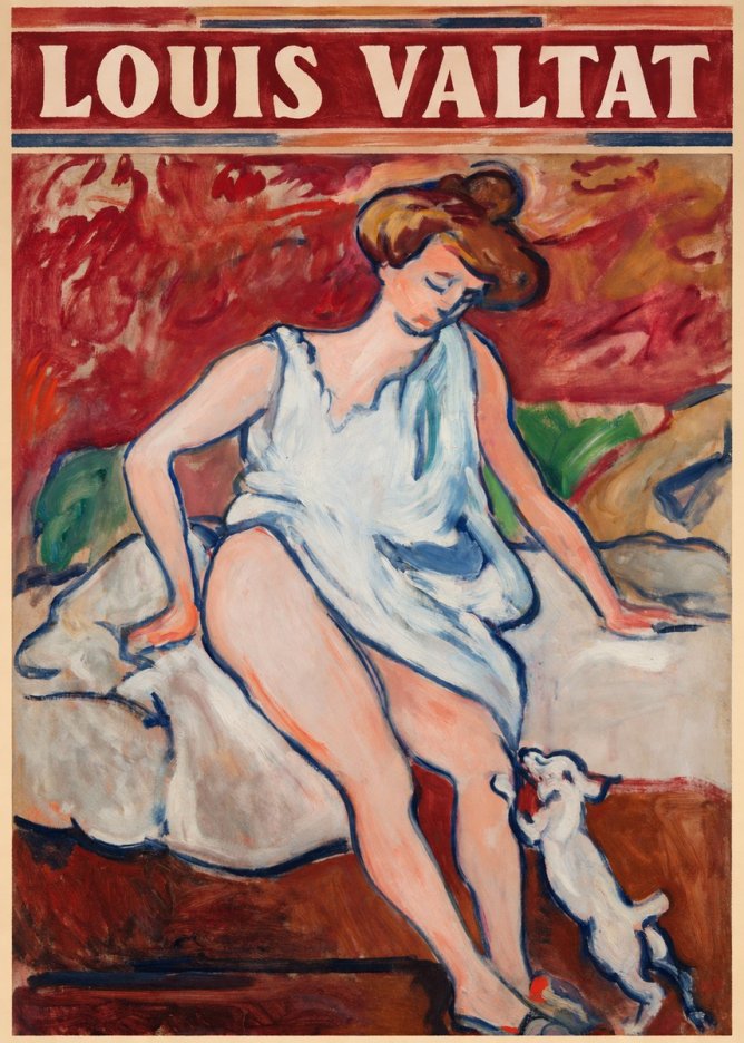 Louis Valtat Woman with a Dog No4 - Affiche