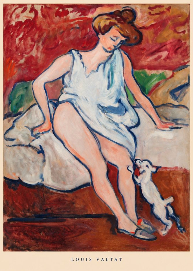 Louis Valtat Woman with a Dog No5 - Affiche