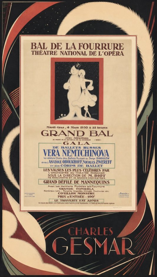 Charles Gesmar Bal De La Fourrure III No3 - Affiche