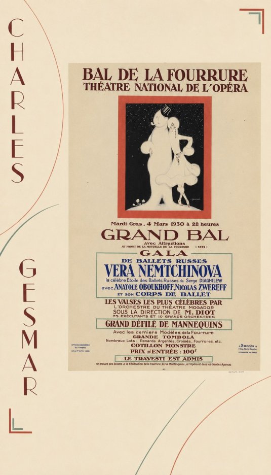 Charles Gesmar Bal De La Fourrure III No5 - Affiche