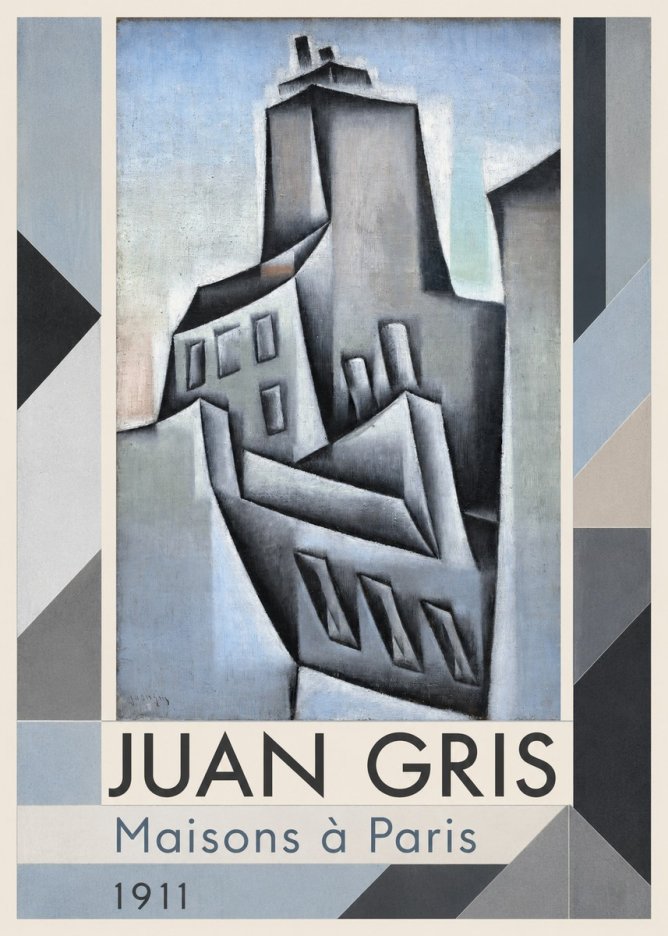 Juan Gris Maisons À Paris No1 - Affiche