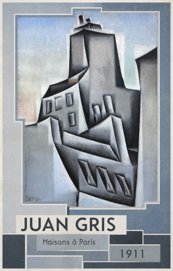 Juan Gris Maisons À Paris No3 - Affiche