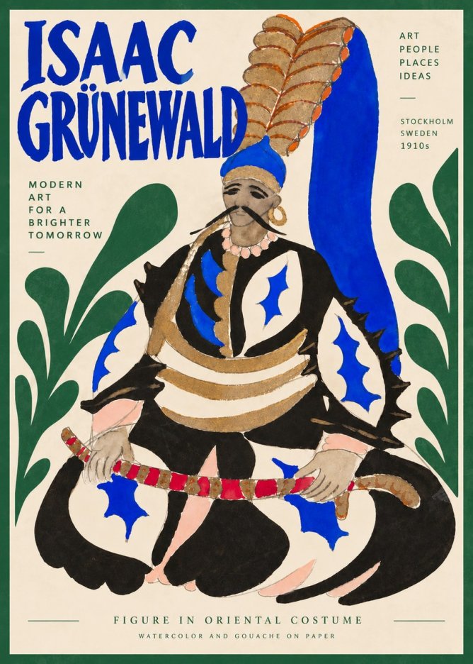 Isaac Grünewald Figure in Oriental Costume No4 - Affiche