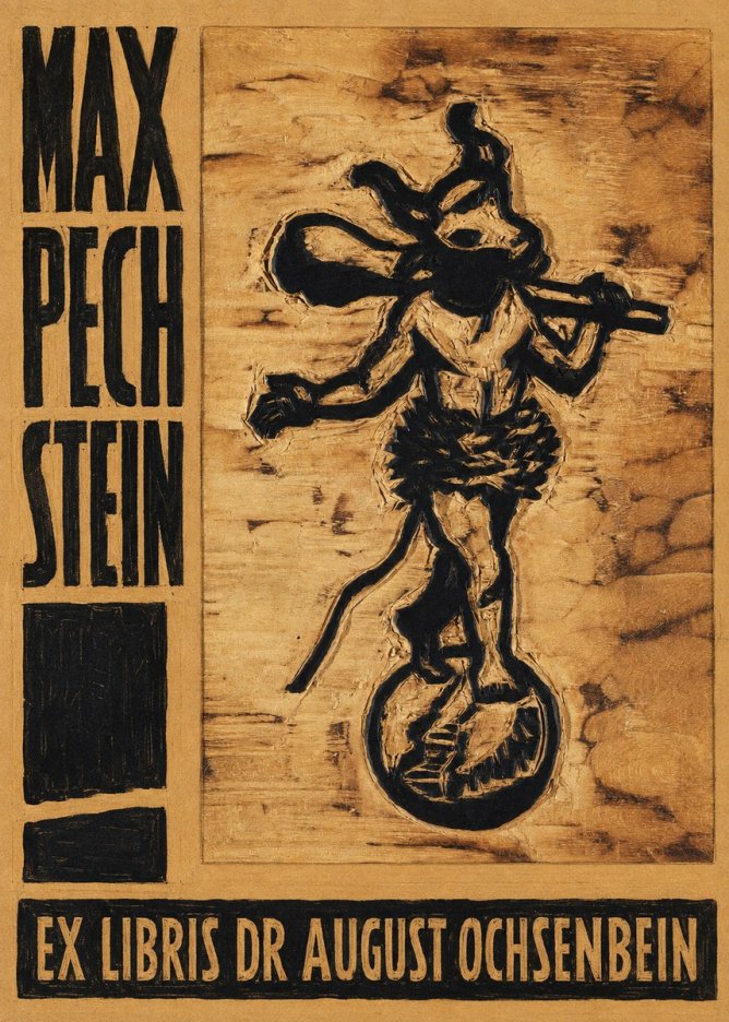 Max Pechstein Ex Libris Dr August Ochsenbein No5 - Affiche