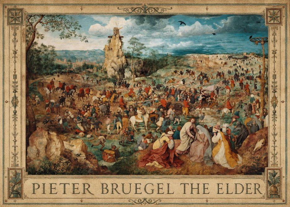 Pieter Bruegel The Procession to Calvary No1 - Affiche