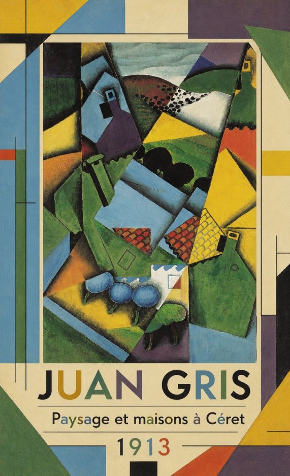 Juan Gris Paysage Et Maisons À Céret No1 - Affiche