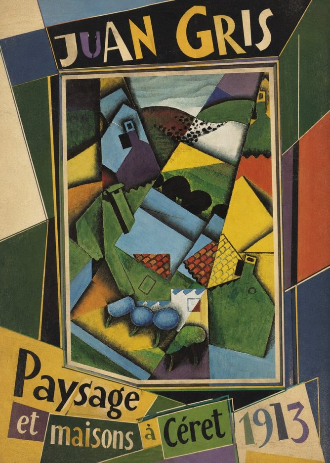 Juan Gris Paysage Et Maisons À Céret No5 - Affiche