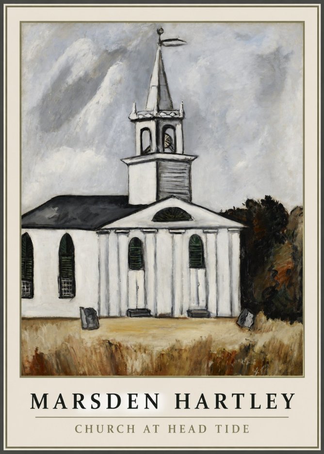 Marsden Hartley Church at Head Tide No1 - Affiche