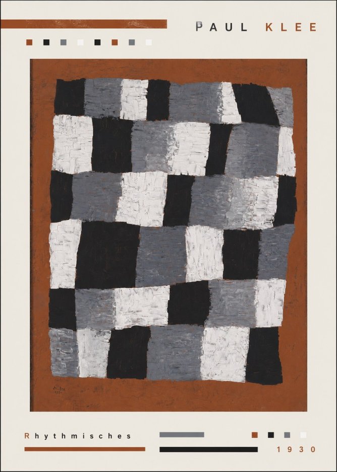 Paul Klee Rhythmisches No3 - Affiche