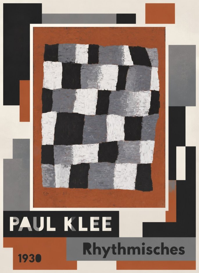 Paul Klee Rhythmisches No4 - Affiche