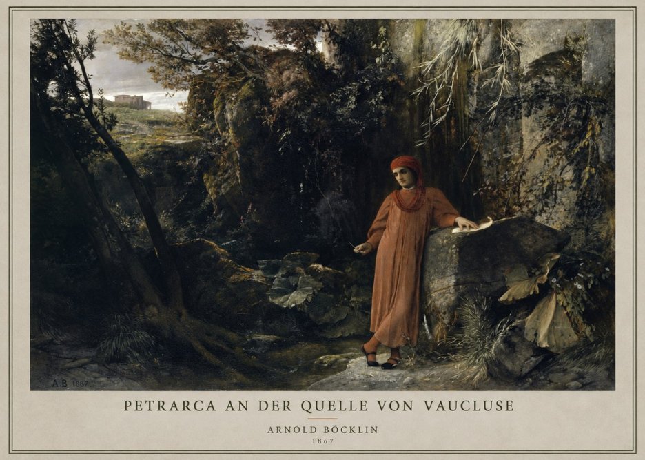 Arnold Böcklin Petrarca an Der Quelle Von Vaucluse No3 - Affiche