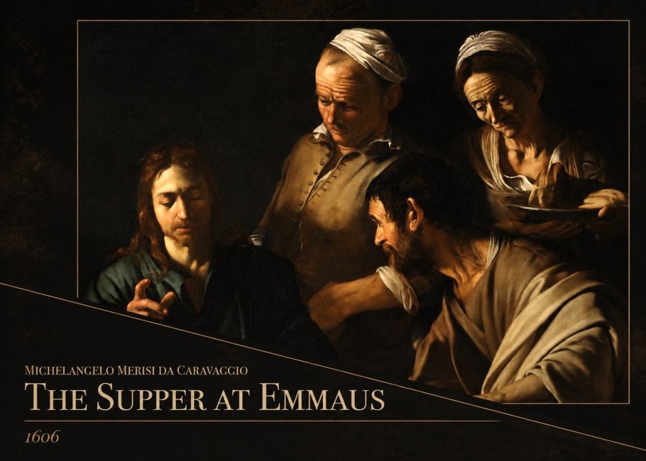 Michelangelo Merisi da Caravaggio The Supper at Emmaus I No2 - Affiche