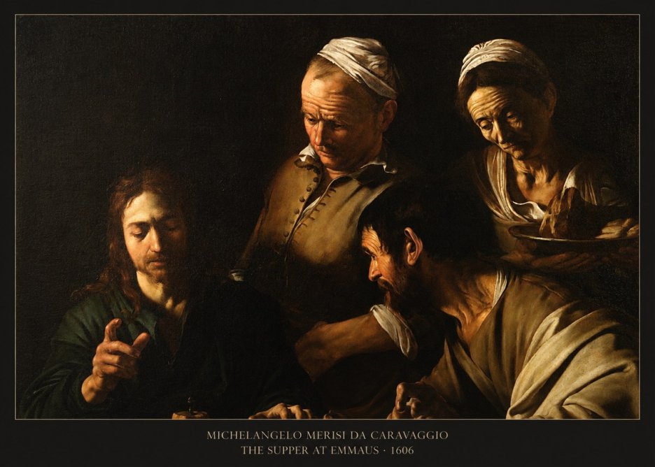 Michelangelo Merisi da Caravaggio The Supper at Emmaus I No6 - Affiche