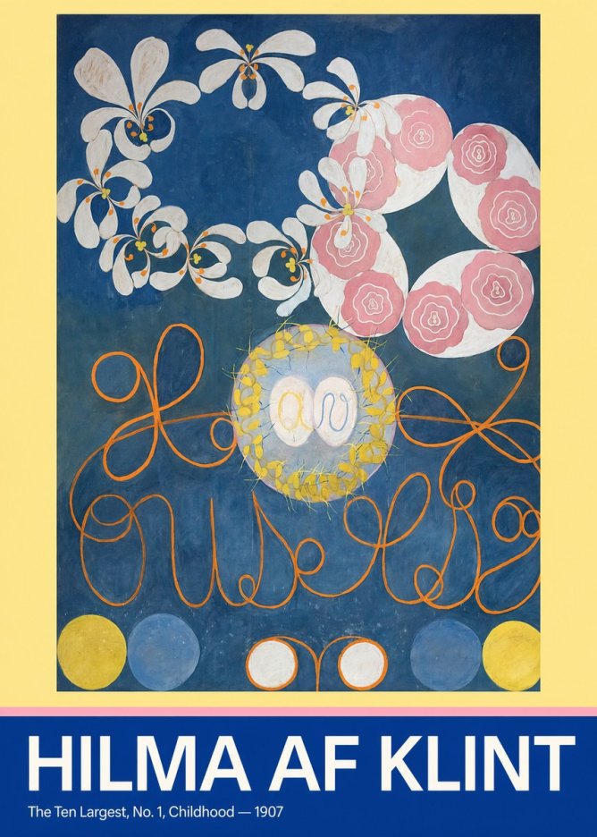 Hilma af Klint The Ten Largest, No. 1, Childhood I No4 - Affiche