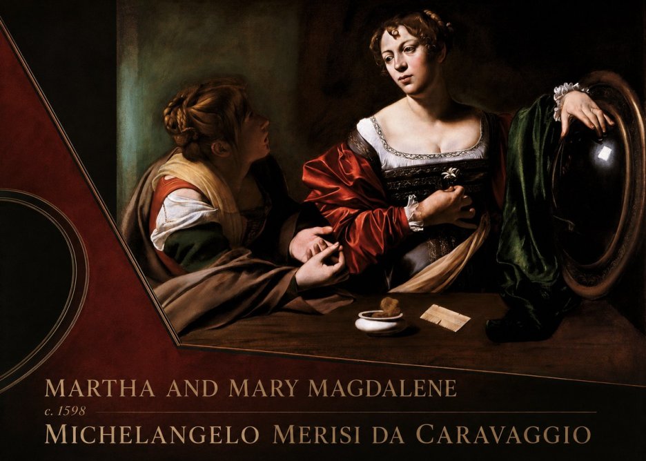 Michelangelo Merisi da Caravaggio Martha and Mary Magdalene No4 - Affiche