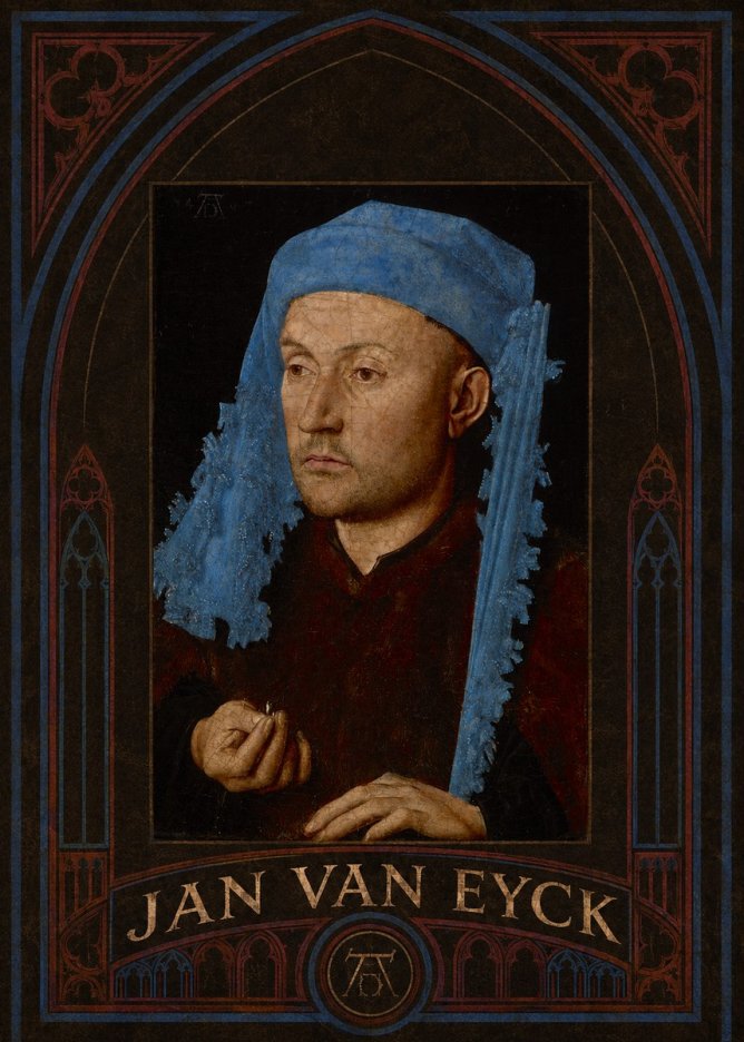 Jan van Eyck Portrait of a Man (Léal Souvenir) No5 - Affiche