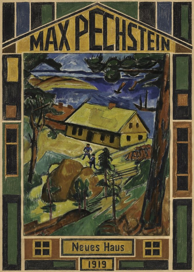 Max Pechstein Neues Haus No5 - Affiche