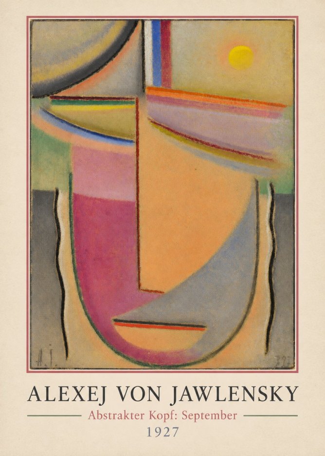 Alexej von Jawlensky Abstrakter Kopf: September No1 - Affiche