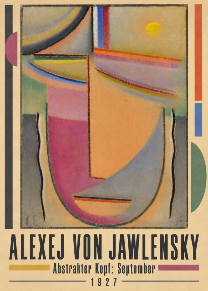 Alexej von Jawlensky Abstrakter Kopf: September No4 - Affiche