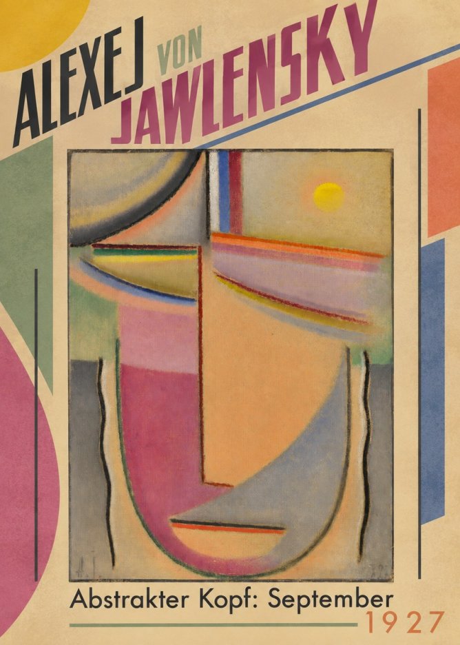 Alexej von Jawlensky Abstrakter Kopf: September No5 - Affiche