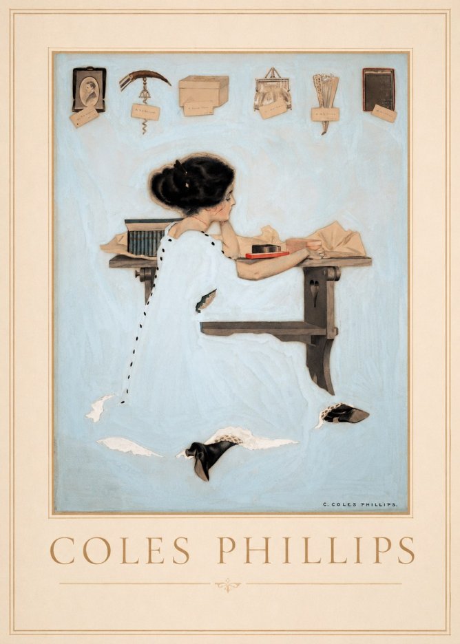 Coles Phillips Thinking of Him No1 - Affiche